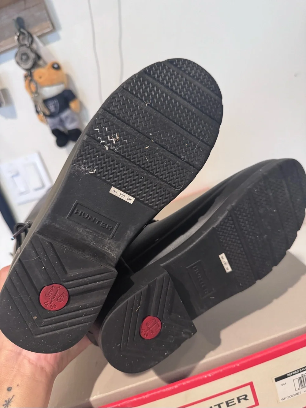 Hunter Matte Black Tall Studded Rain Boots
